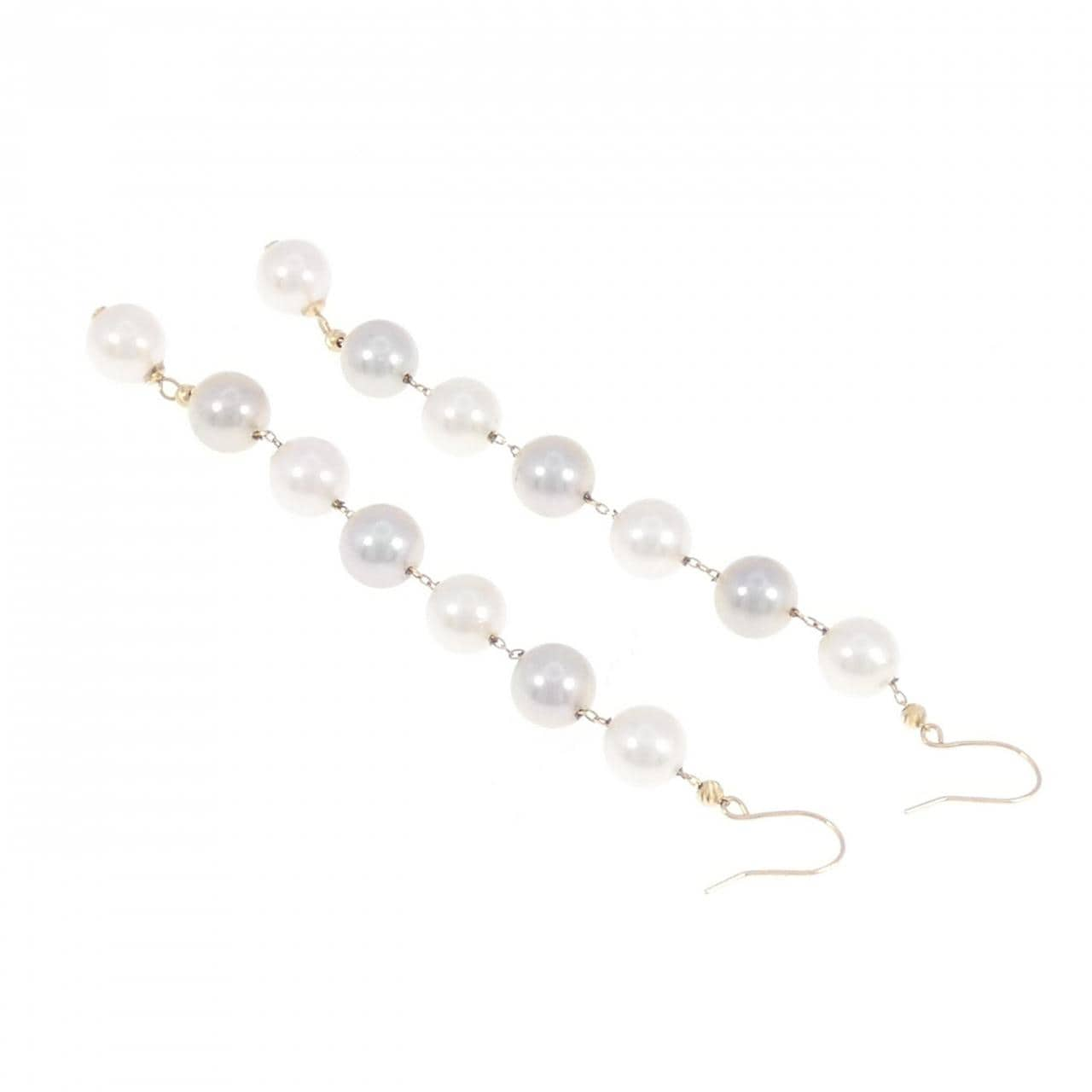 K18YG Akoya pearl earrings