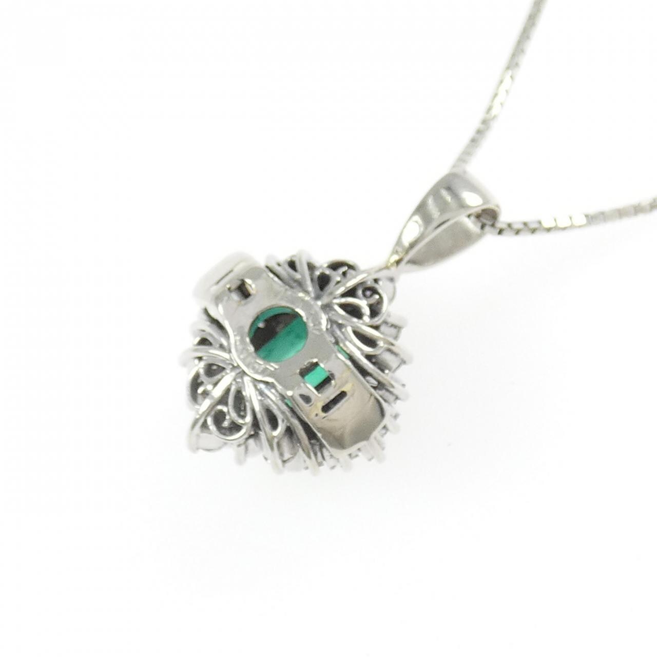 PT900/PT850 エメラルド ネックレス 1.12CT