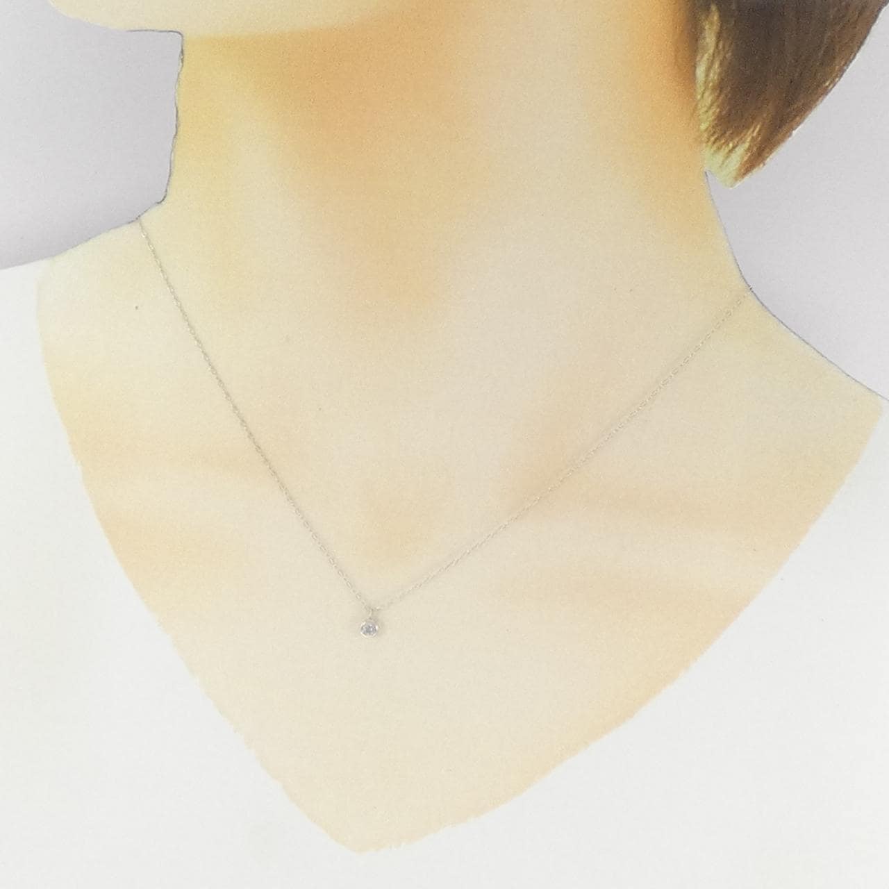 PT900 ダイヤモンド ネックレス 0.08CT