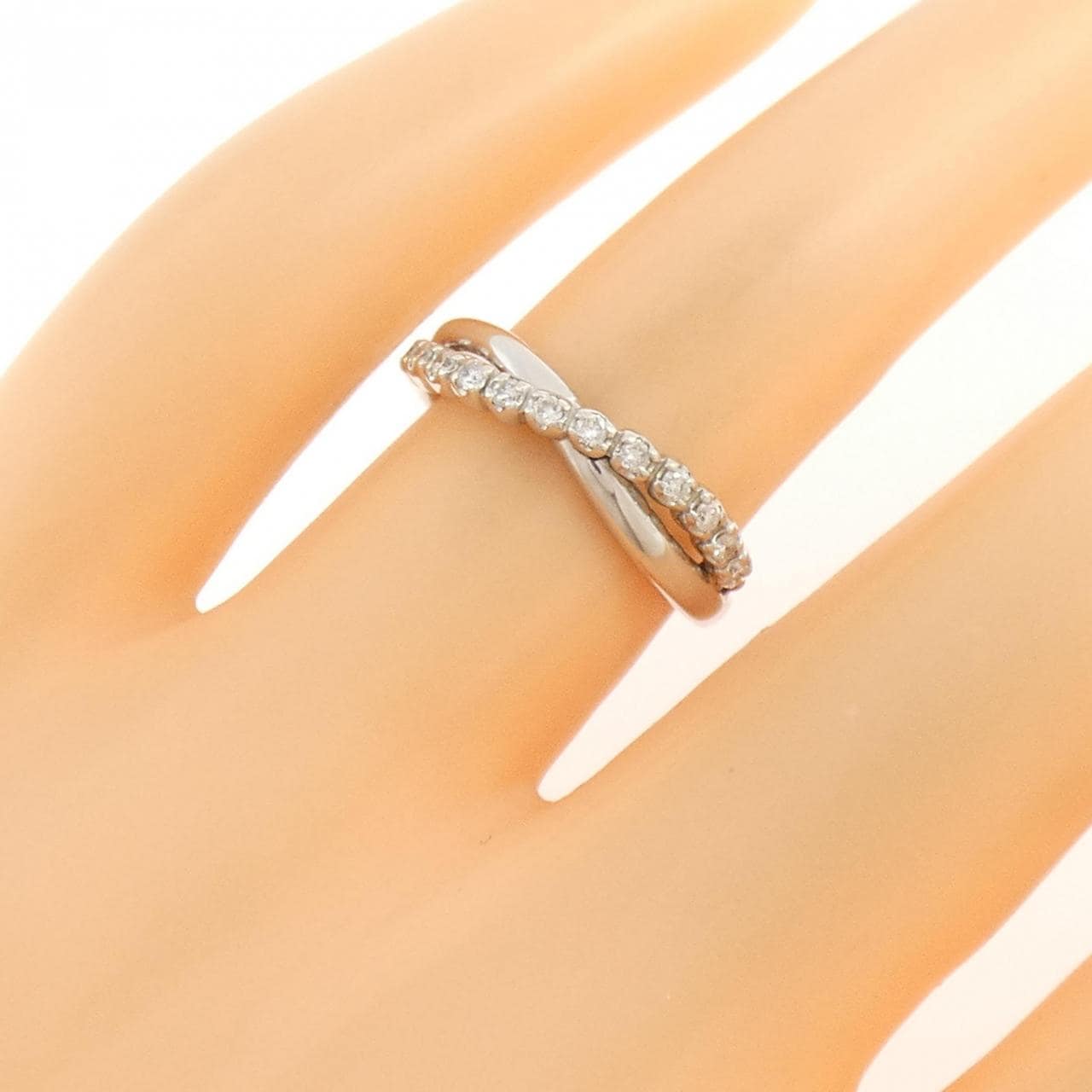 K18WG ダイヤモンド リング 0.15CT