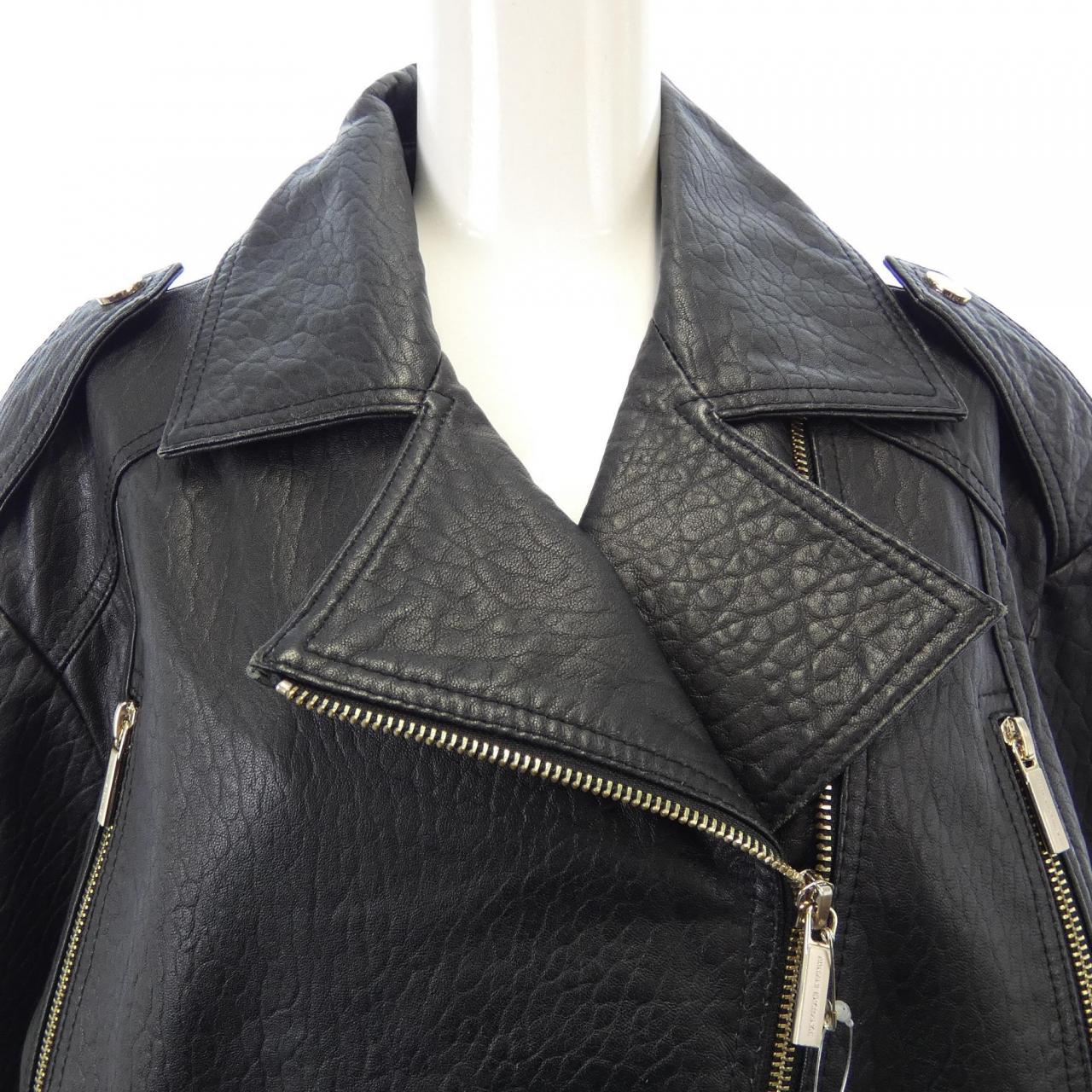Armani Exchange Leather Rider's Jacket