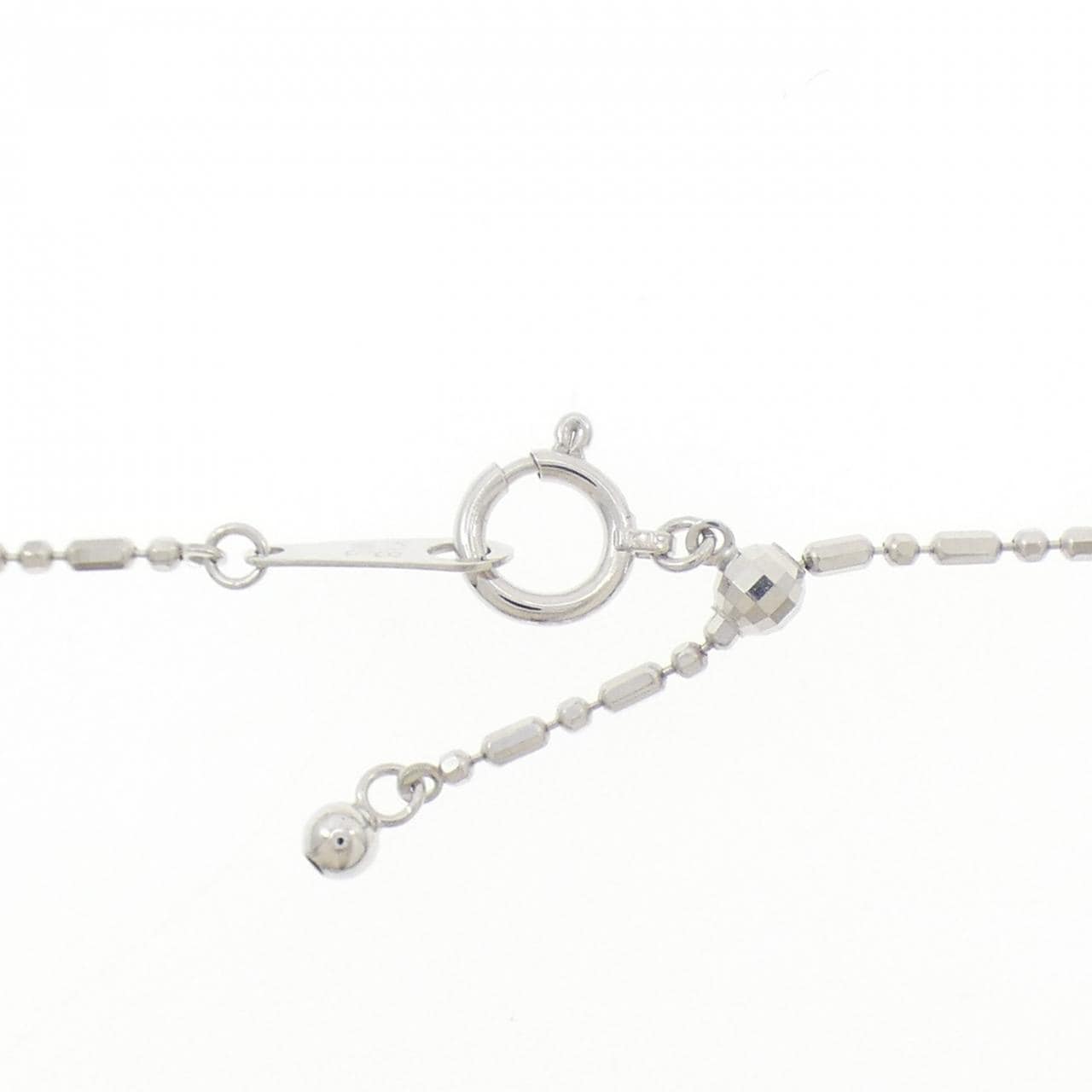 K18WG リーフ プレーナイト ネックレス 9.20CT