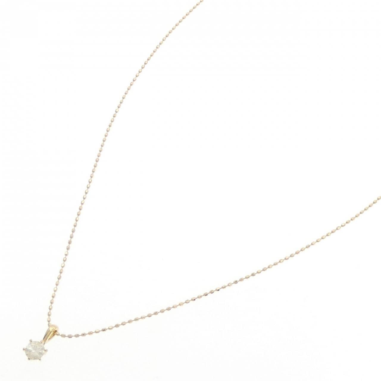 K18YG ソリティア ダイヤモンド ネックレス 0.17CT