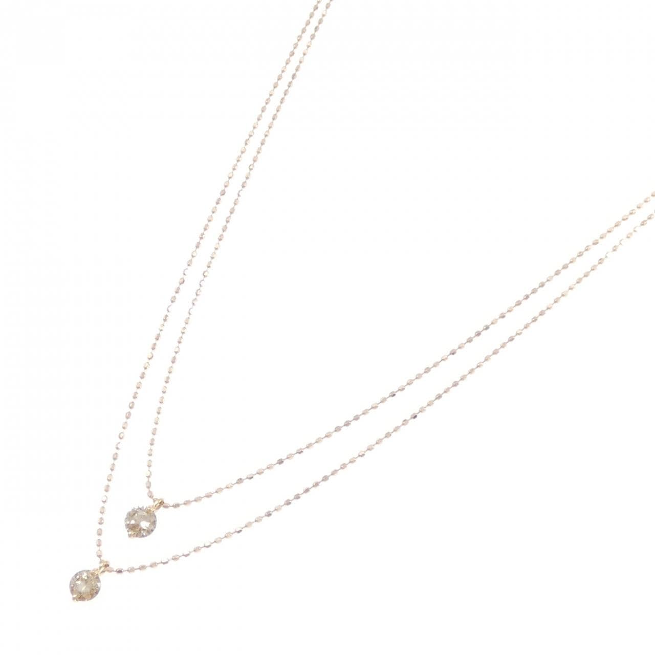 K18PG ダイヤモンド ネックレス 0.409CT
