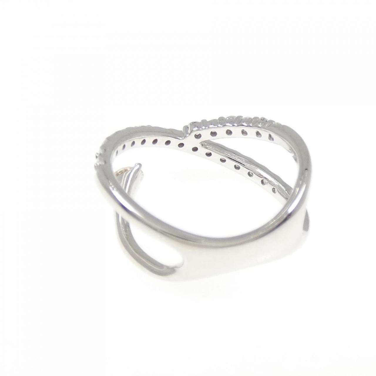 K18WG ダイヤモンド ピンキー リング 0.35CT