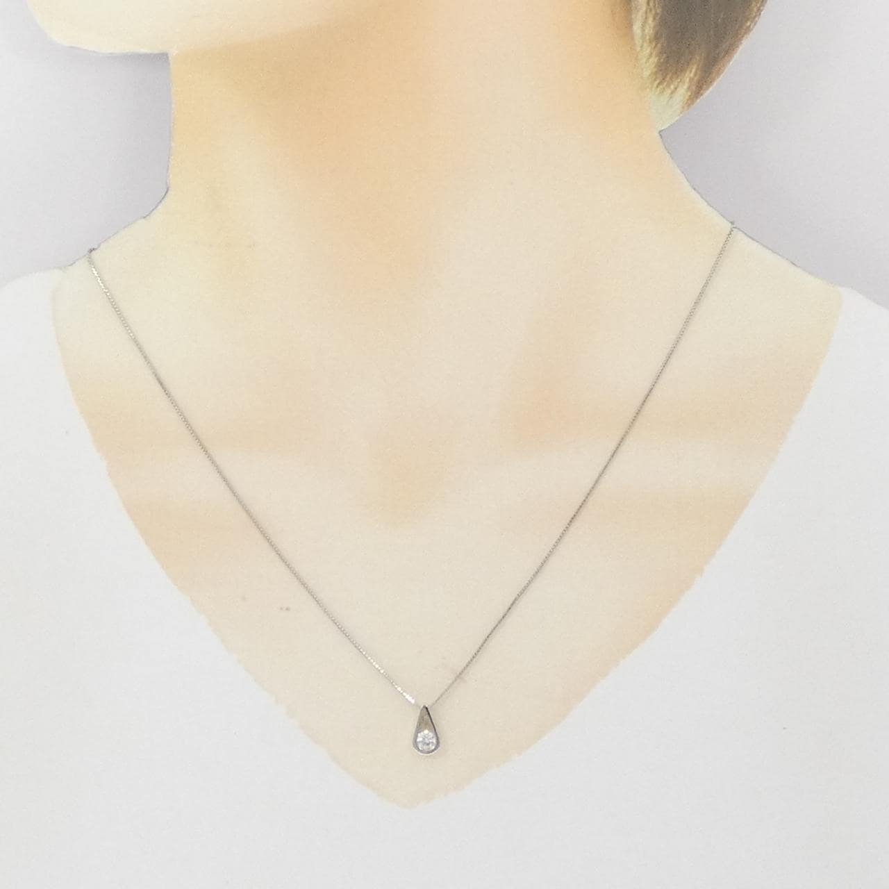 K18WG ダイヤモンド ネックレス 0.208CT
