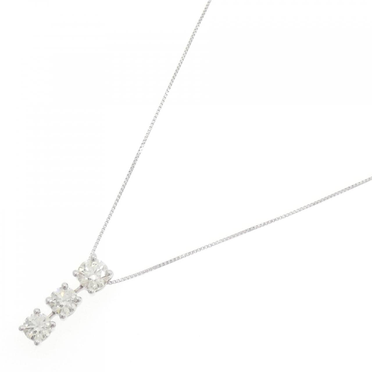 K18WG ダイヤモンド ネックレス 1.000CT