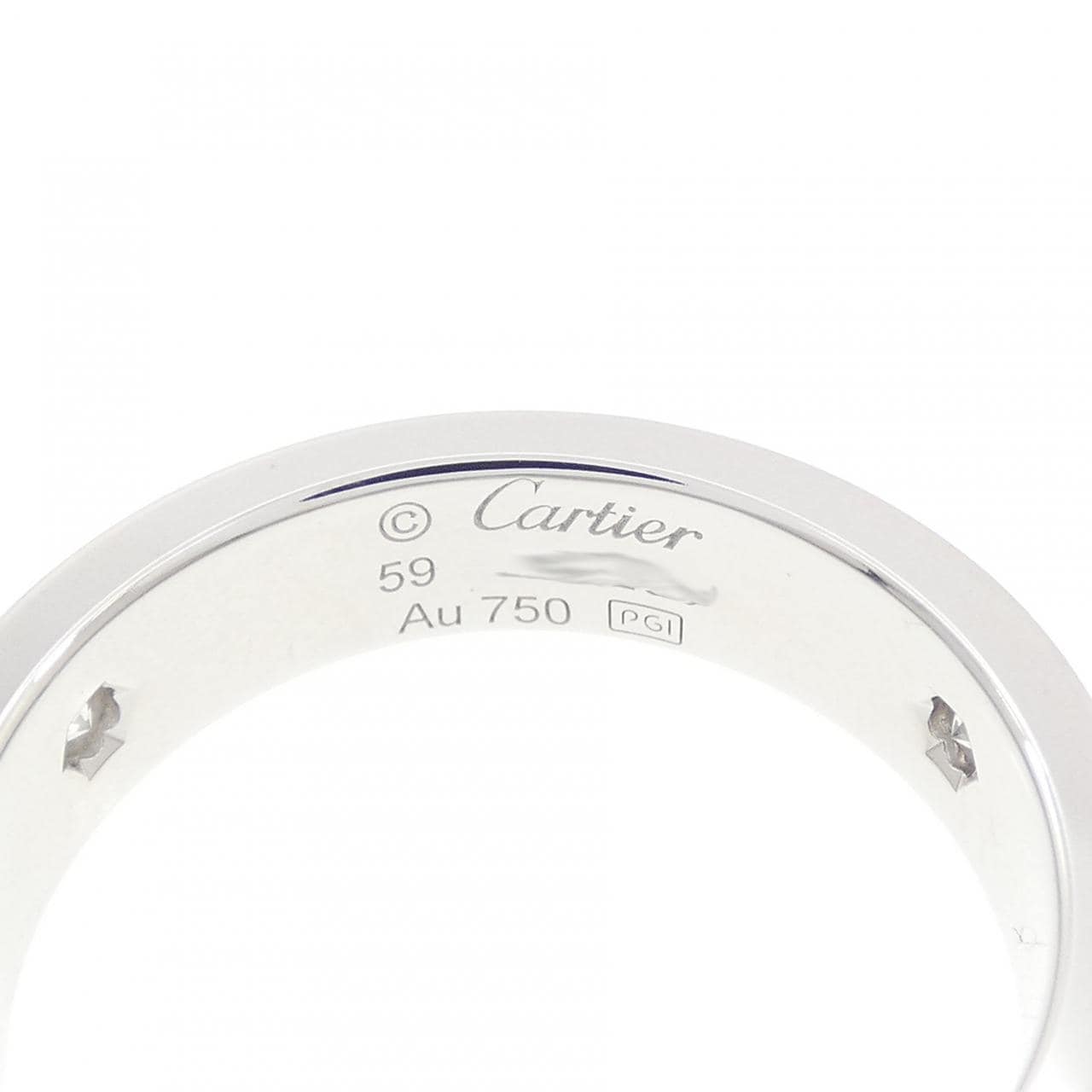 カルティエ ラブ ハーフダイヤ リング