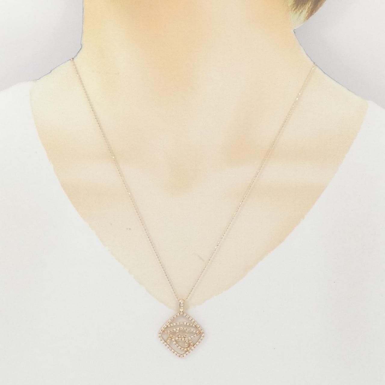 K18PG ダイヤモンド ネックレス 0.58CT