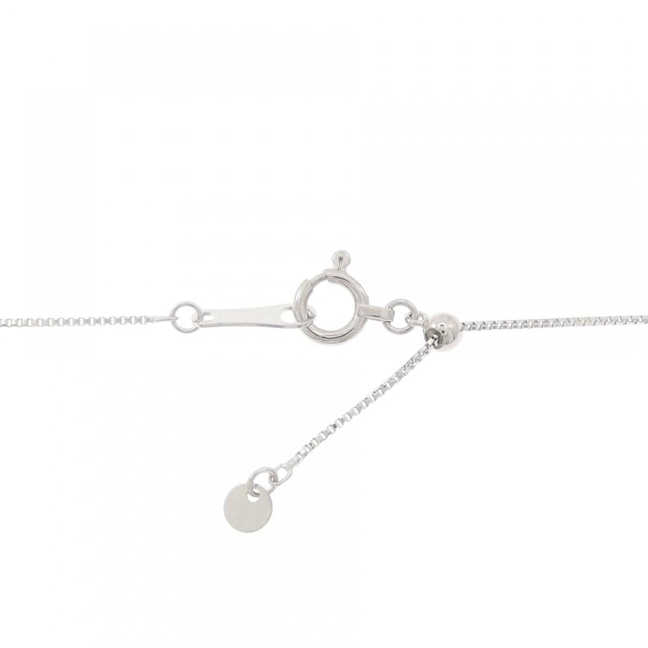 K18WG クロス ダイヤモンド ネックレス 0.09CT