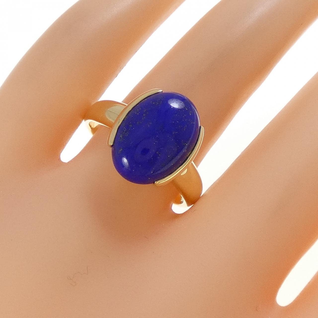 K18YG ラピスラズリ リング 4.81CT