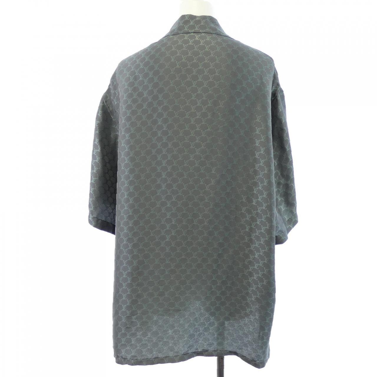 ルイヴィトン LOUIS VUITTON ショートスリーブジャガードシルクプレンドシャツ HRS30WKSY S／Sシャツ