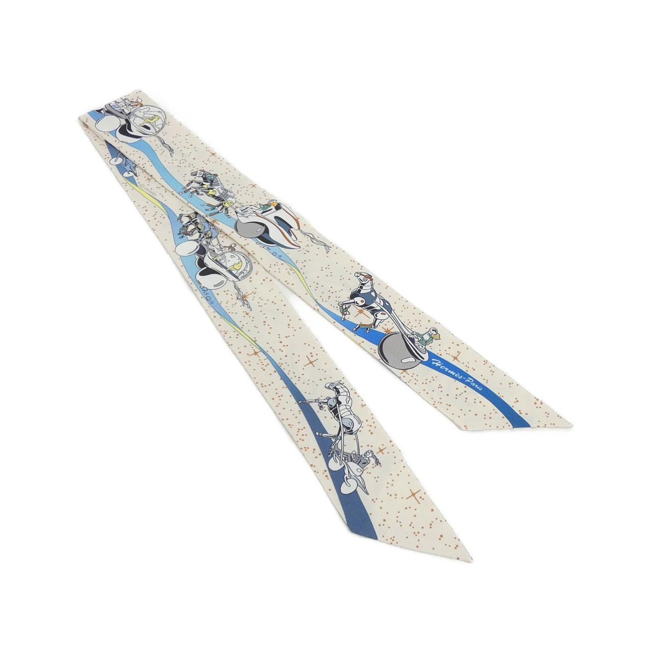 HERMES SPACE DERBY Twilly 063573S Scarf