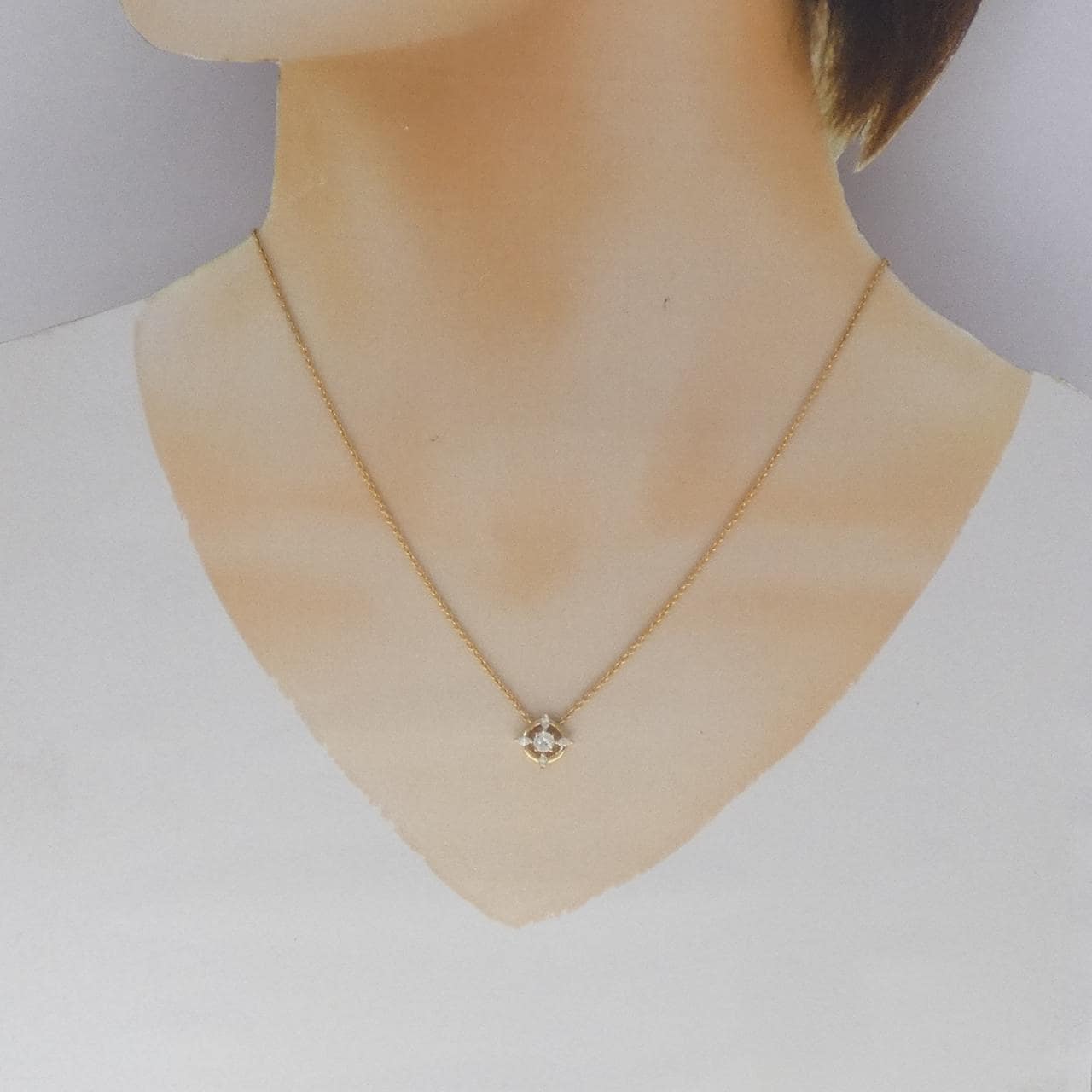 K18YG ダイヤモンド ネックレス 0.20CT