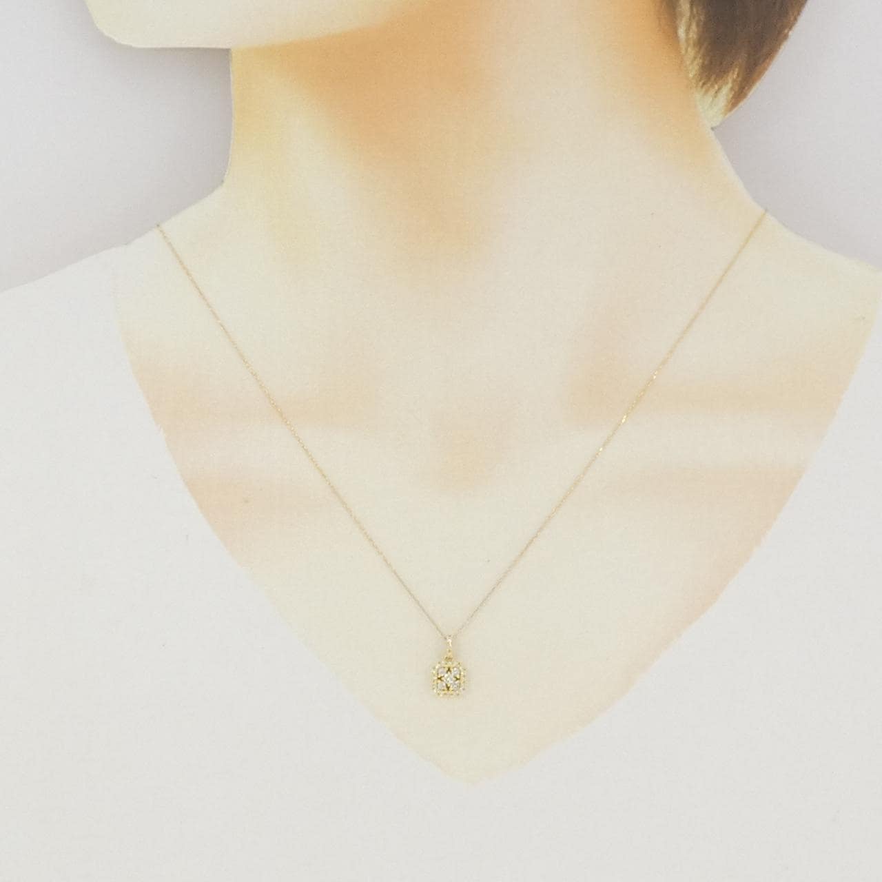 K18YG ダイヤモンド ネックレス 0.18CT