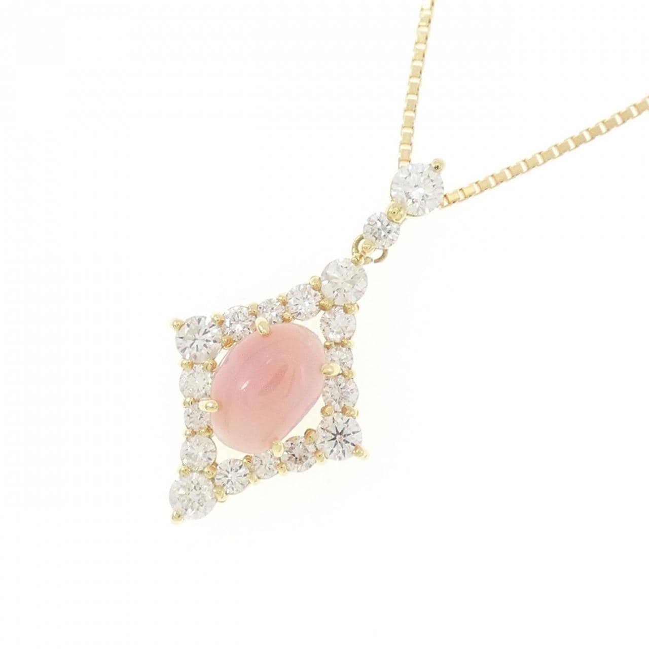 K18YG コンクパール ネックレス 1.40CT
