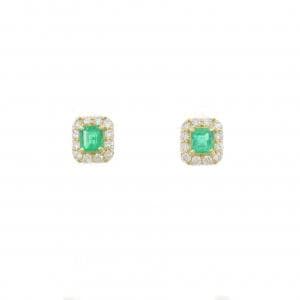 【新品】K18YG エメラルド ピアス 0.27CT