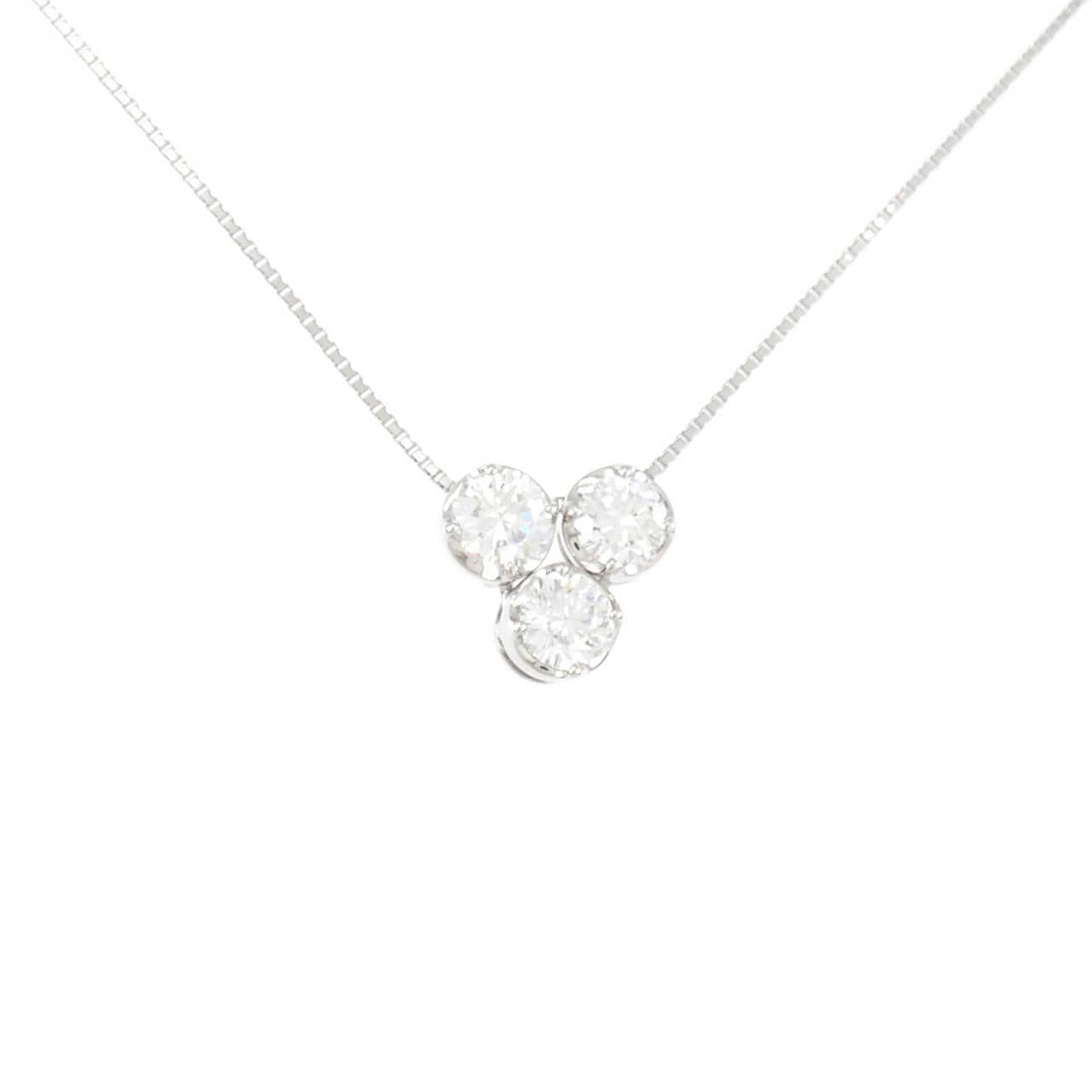 [BRAND NEW] PT900/PT850 2WAY Diamond Necklace 1.070CT G SI1 VG