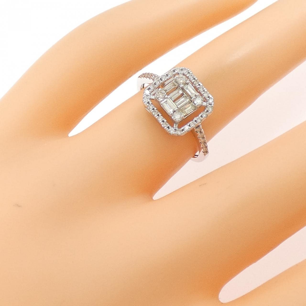 K18WG ダイヤモンド リング 0.50CT