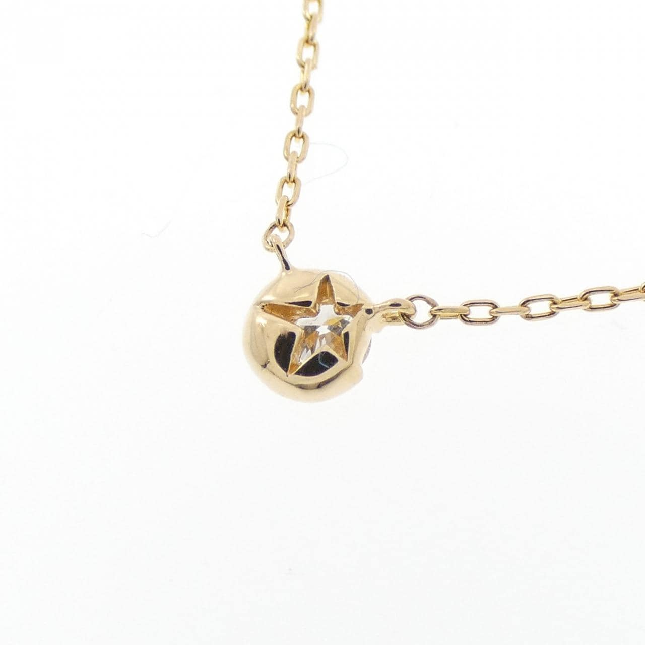 スタージュエリー ムーンセッティング ネックレス 0.04CT