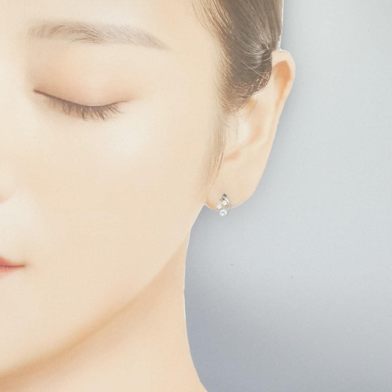 4゜C アクアマリン ピアス