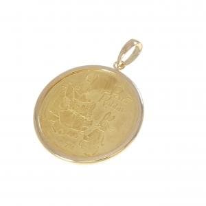 K18YG(枠) コイン ペンダント