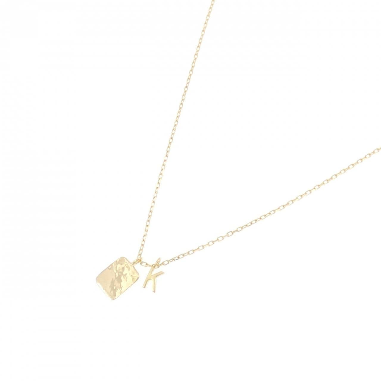 K18YG イニシャルK ネックレス