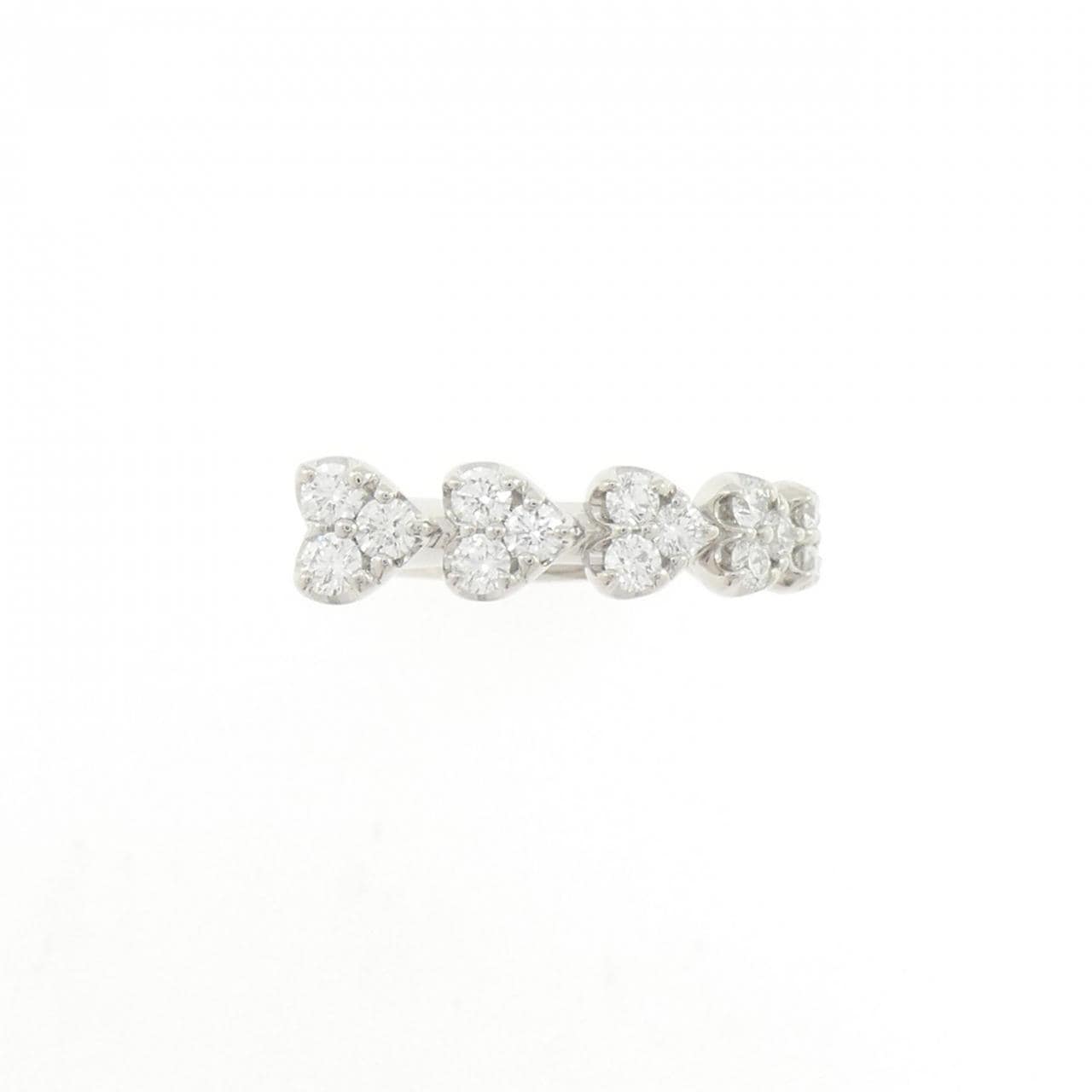 PT900 ハート ダイヤモンド ピンキーリング 0.53CT
