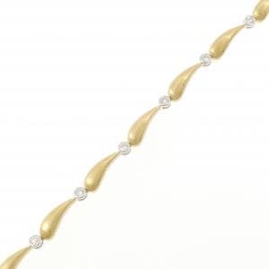 K18YG/K18WG ダイヤモンド ブレスレット 0.43CT