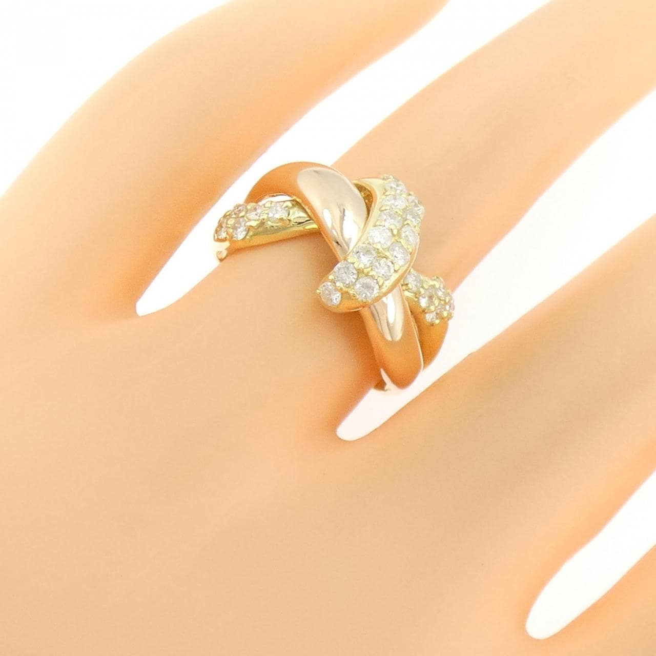 K18YG/K18PG ダイヤモンド リング 0.52CT