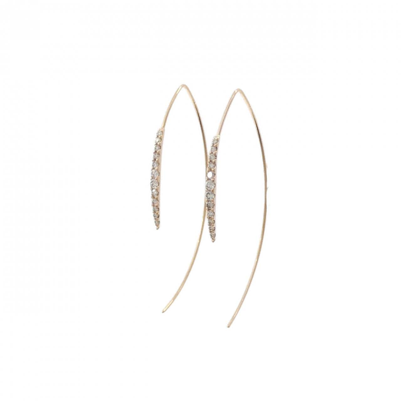 K18PG ダイヤモンド ピアス 0.26CT