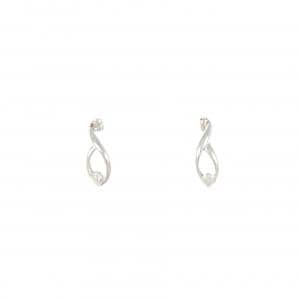 K14WG ダイヤモンド ピアス 0.04CT