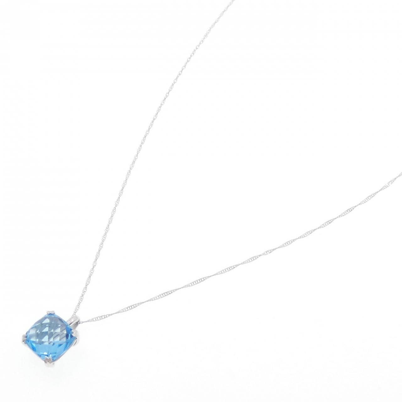 K18WG ブルートパーズ ネックレス 3.00CT