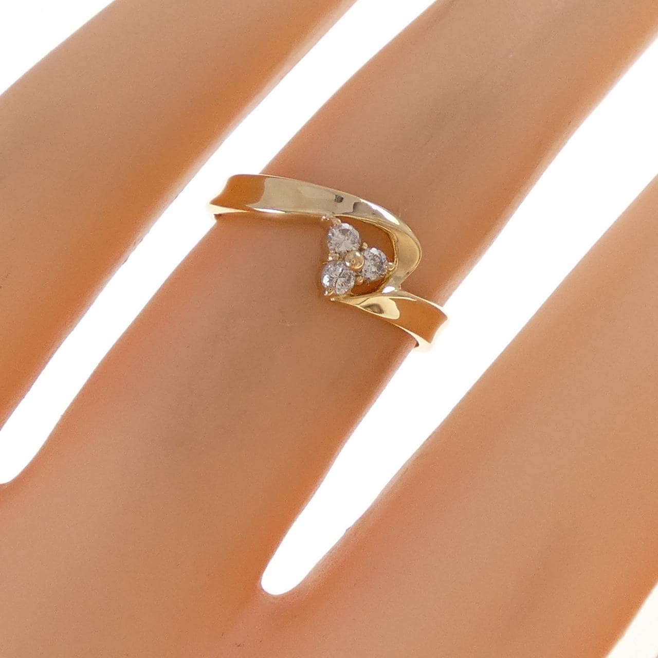 K18YG ダイヤモンド リング 0.1CT