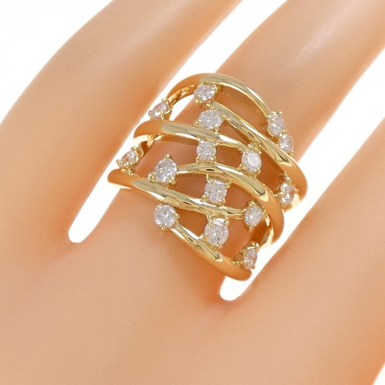 K18YG ダイヤモンド リング 0.80CT