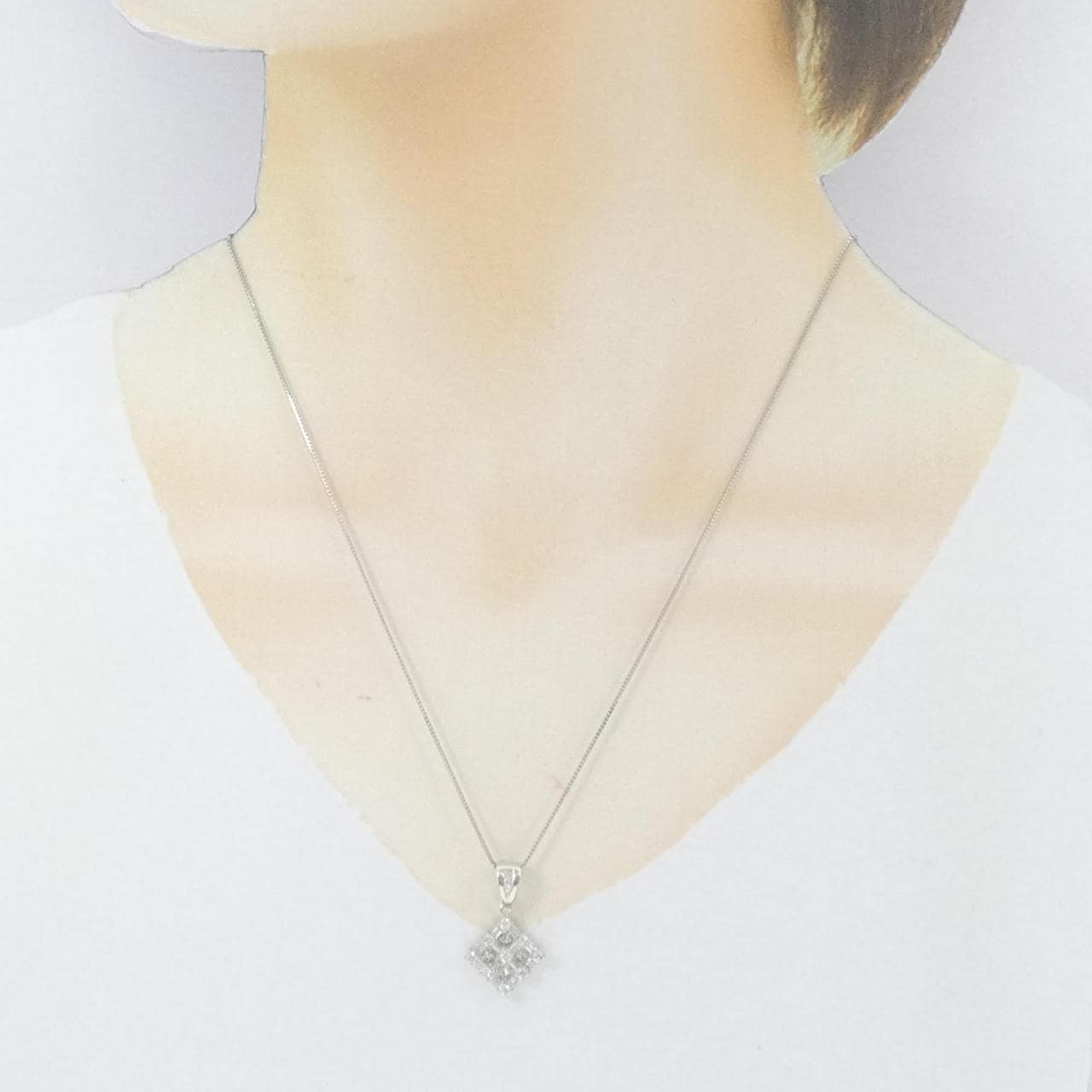 PT900/PT850 ダイヤモンド ネックレス 1.00CT