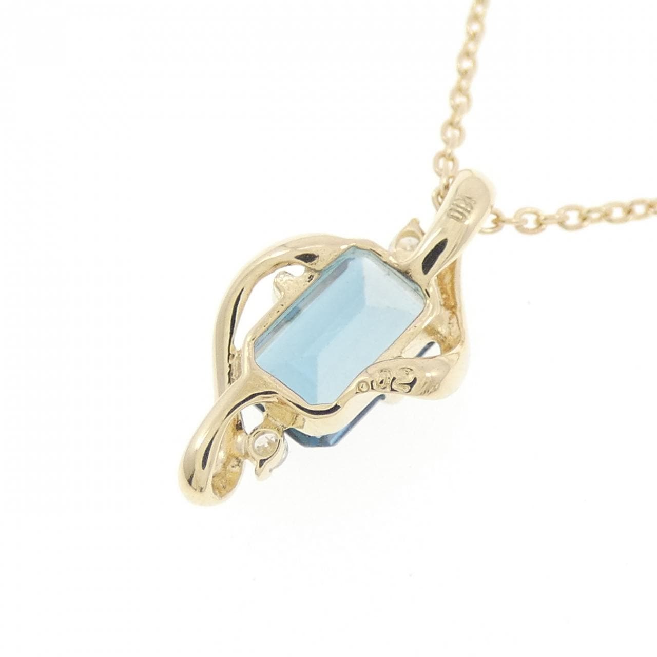 K10YG ブルートパーズ ネックレス