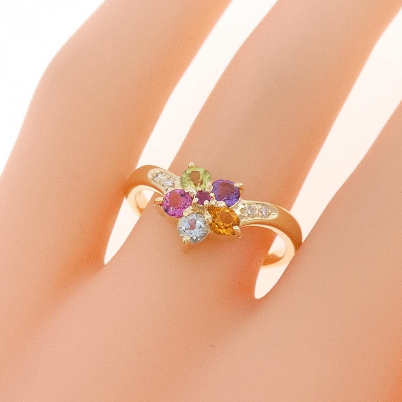 Tasaki colored stone ring