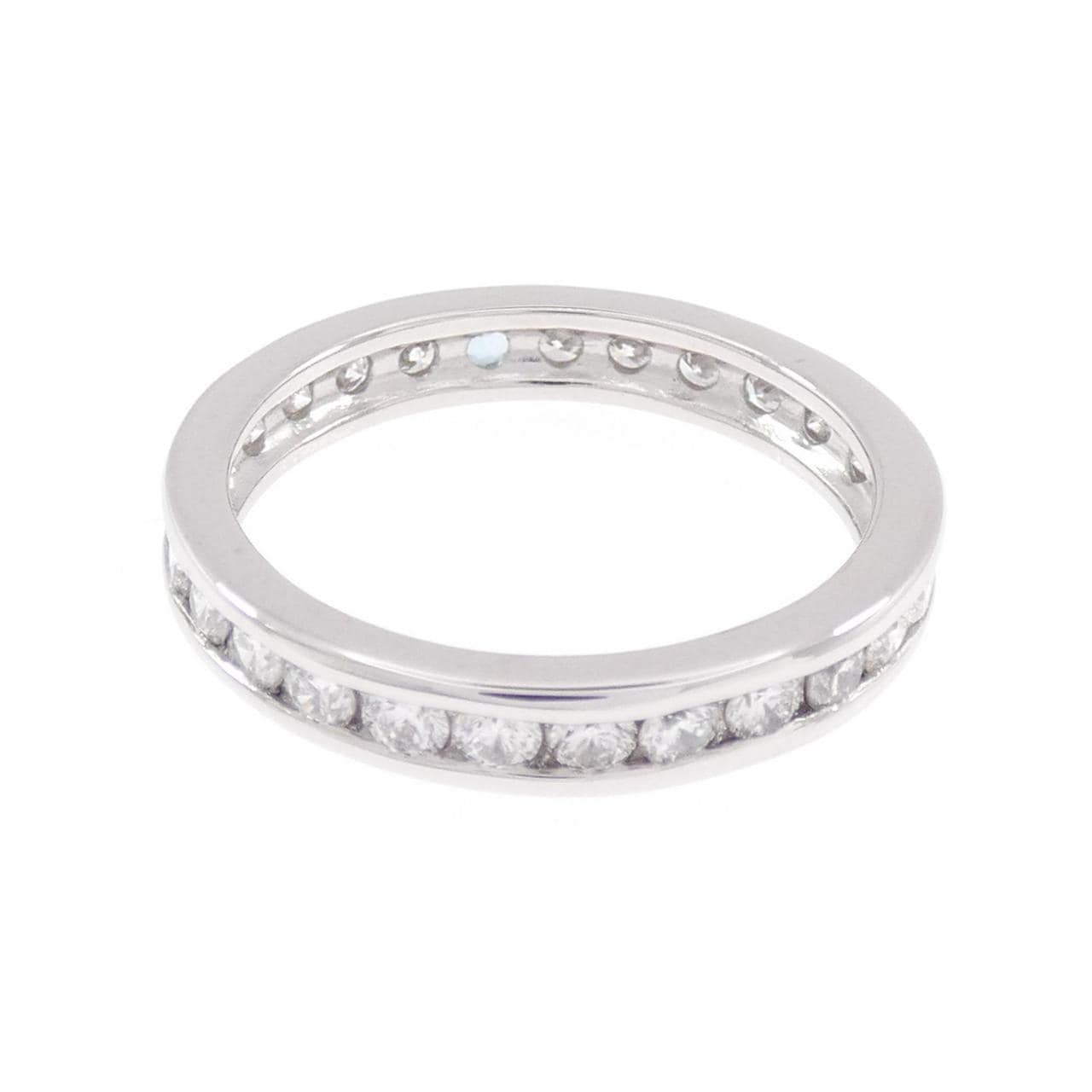 K18WG フルエタニティ アクアマリン リング 0.040CT