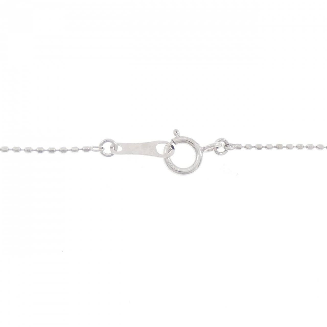 K10WG ムーン ダイヤモンド ネックレス 0.12CT