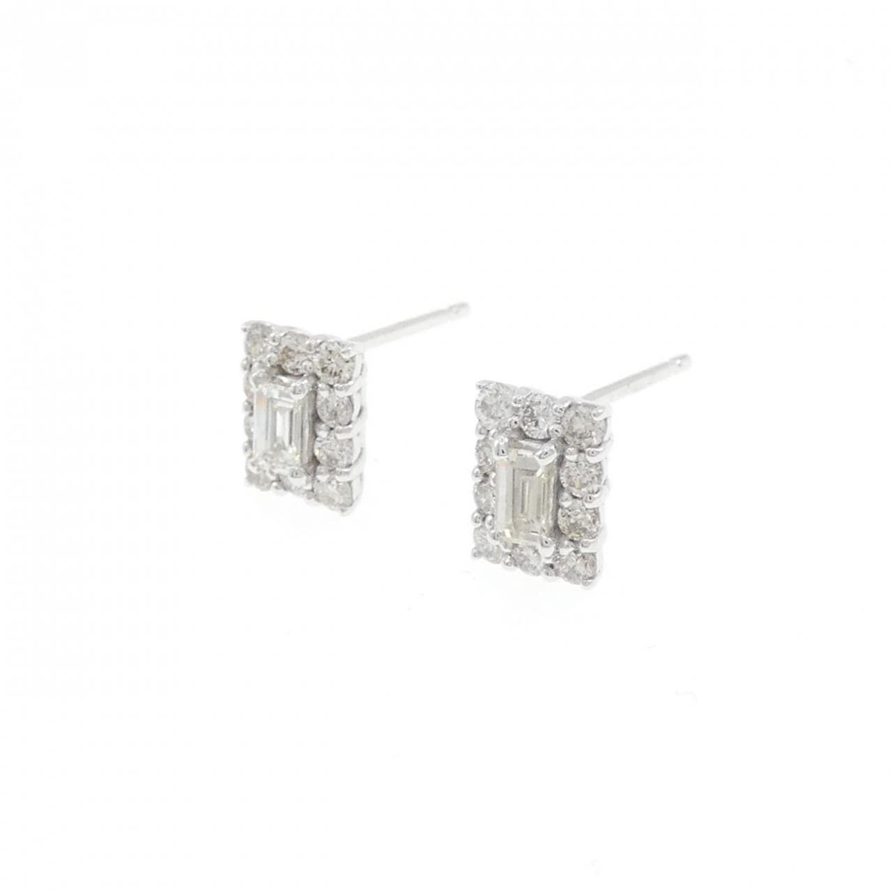 K18WG ダイヤモンド ピアス 0.50CT