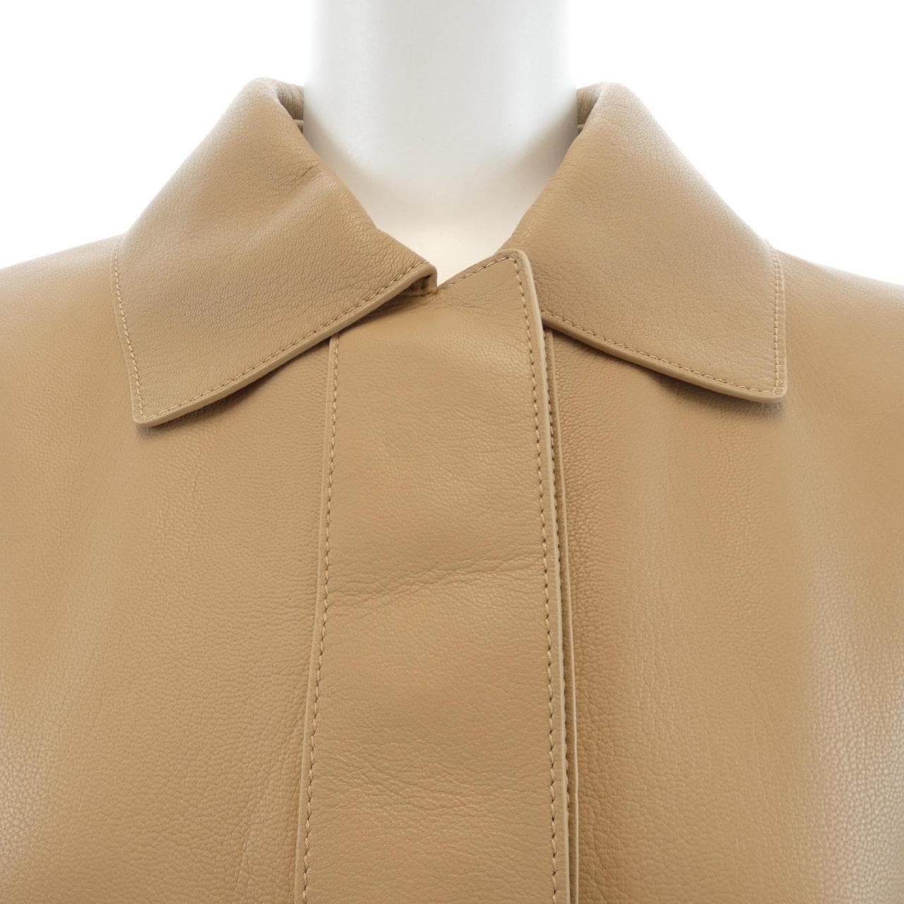 エルメス HERMES 4E1132D7 レザーコート