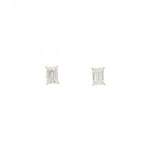 K18YG/ST ダイヤモンド ピアス 0.489CT 0.516CT E VS2-SI1 ファンシーカット