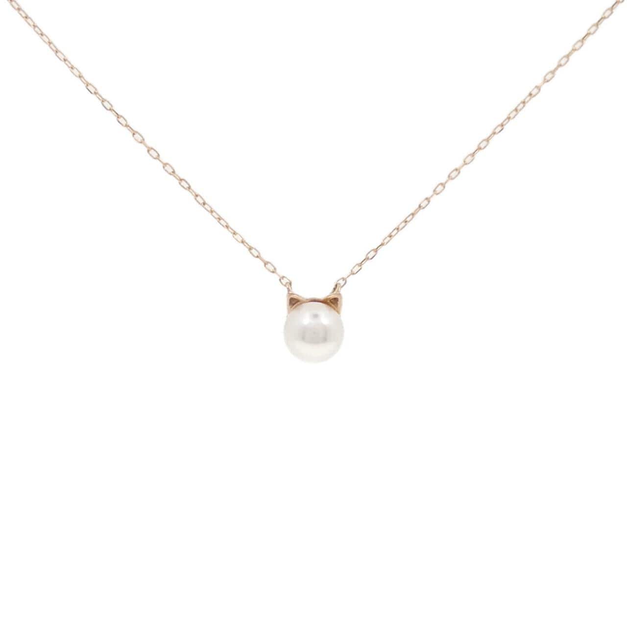 K10PG Cat Akoya Pearl Necklace 5.9mm