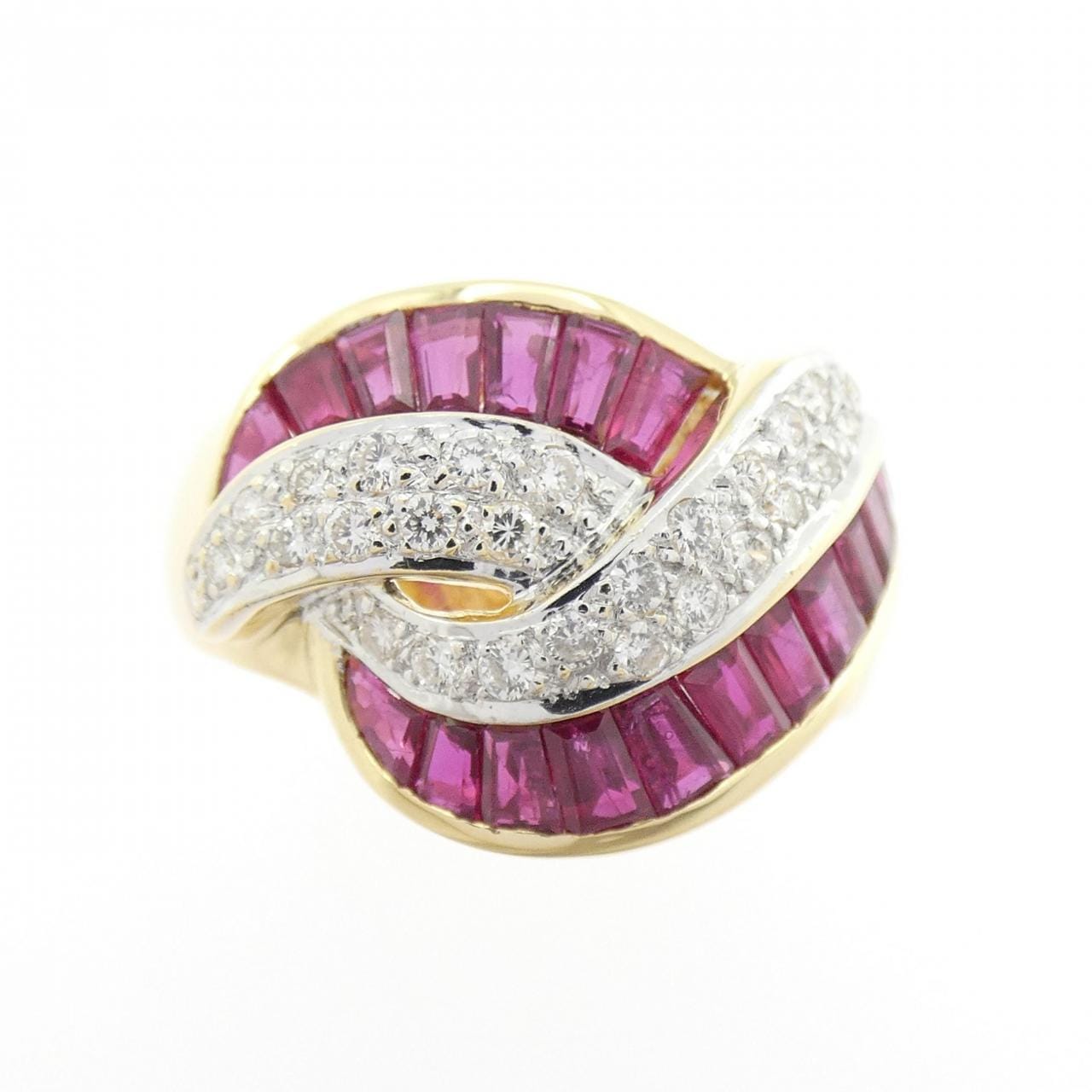 K18YG/K18WG Ruby Ring 1.93CT