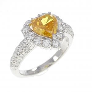 PT900 ダイヤモンド リング 1.161CT FVOY I1 ファンシーカット