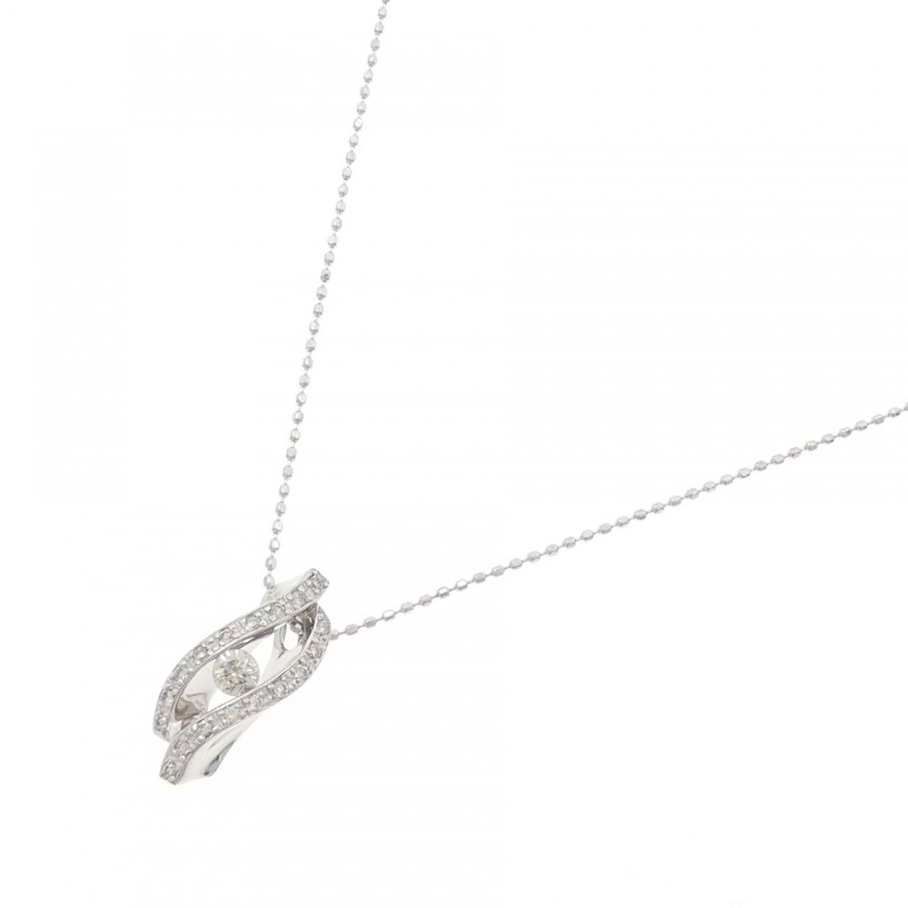 K18WG ダイヤモンド ネックレス 0.20CT