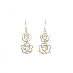 K18YG ローズ ピアス