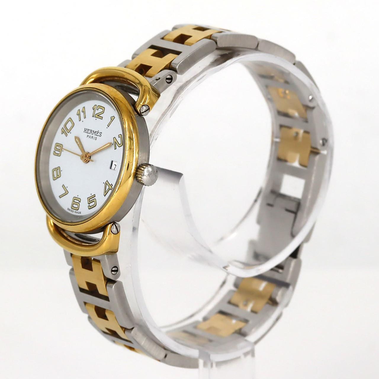 【ノーメンテナンス還元価格】エルメス プルマン コンビ SSxGP クォーツ