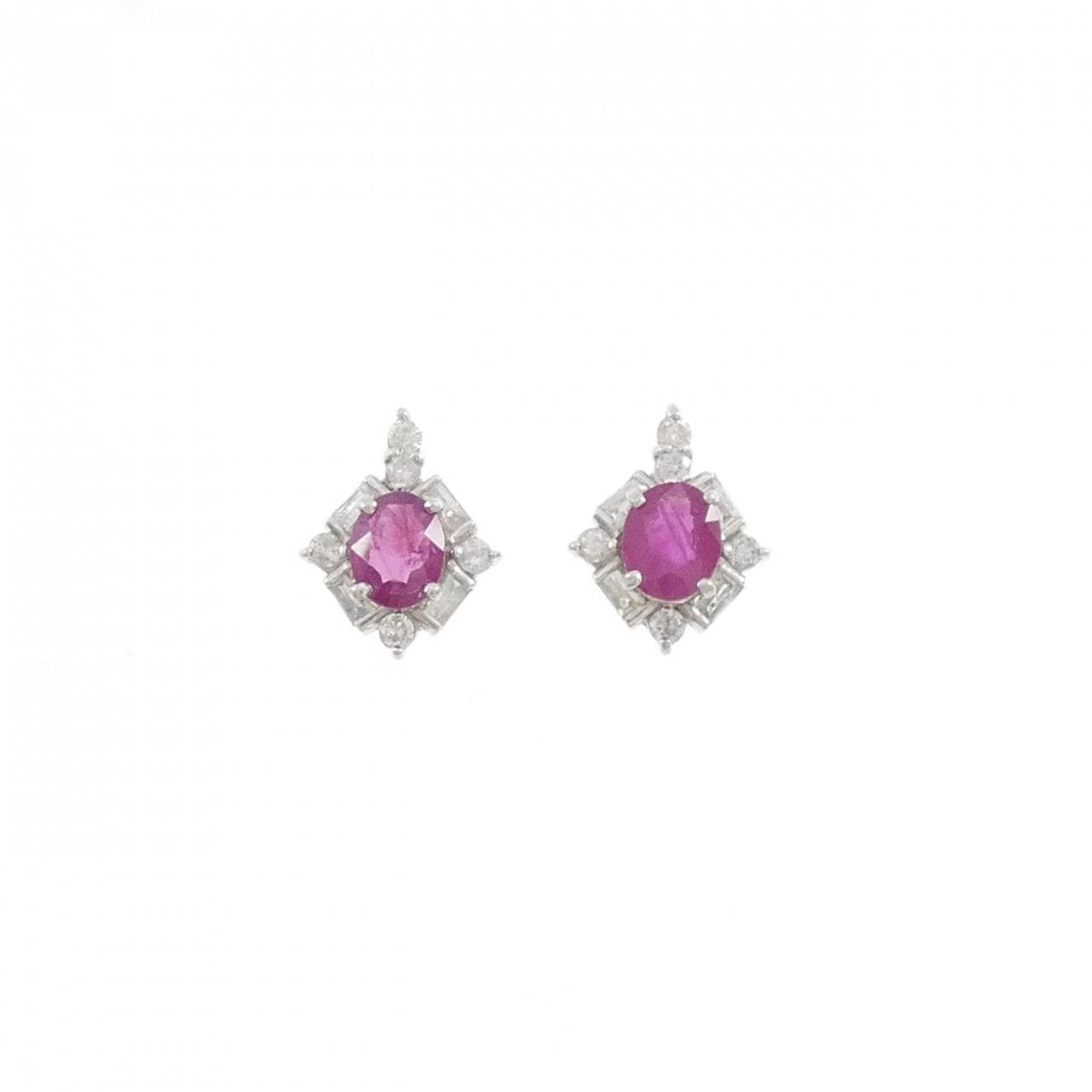 PT900 ルビー ピアス 1.54CT